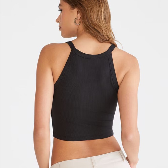 NWT Aeropostale Wear 2 Ways Ribbed Crop Tank Women's Black and Light Blue. XL - Picture 3 of 6